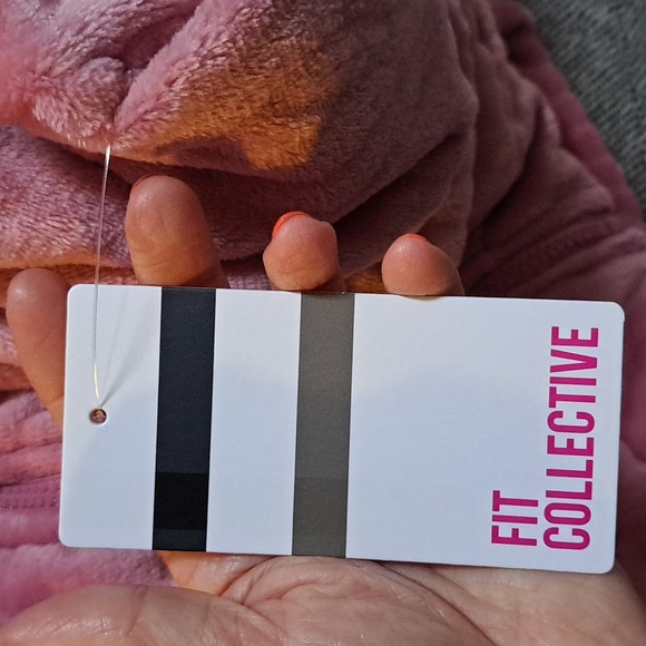 Fit Collective Pink Fuzzy Zip Up Hooded Jacket. Size Large NWT - Picture 8 of 11